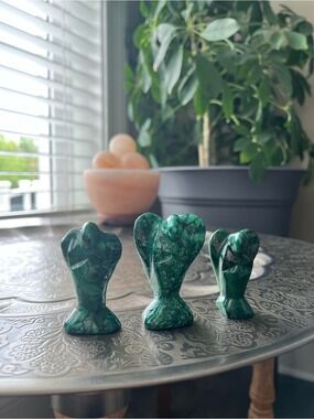 Malachite Angel Carving